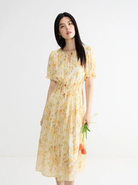 Robe en Chiffon Floralle Bloom