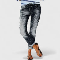 Luna | Jean déchiré tendance à jambes larges