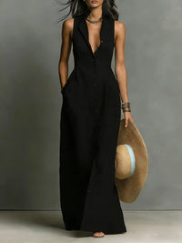 Isabella | Elegante Mouwloze Lange Zomer maxi-jurk