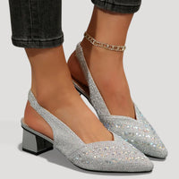 Michelle | Elegantes tacones slingback con sutil brillo