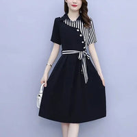 Elegante Asymmetrische Bandage Midi Jurk