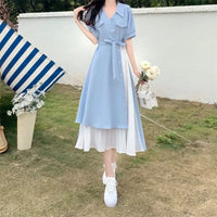 Pieters Sommer V-Ausschnitt Kleid