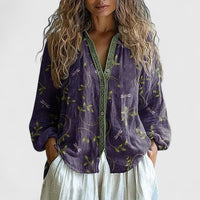 Mila | Elegant and Timeless Blouse with Leaf Print