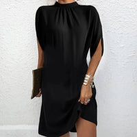 Elysia| Festive mini dress with batwing sleeves