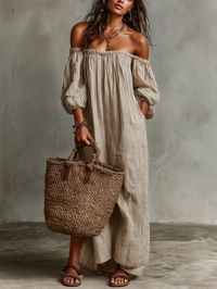 Aafje | Tijdloze en elegante gestreepte maxi-jurk