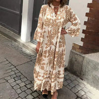 Livia | Robe midi élégante et confortable à fleurs