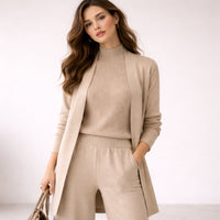 Lily | Comfortable three-piece knitted lounge set