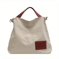 Lena | Canvas tote bag in hobo style with adjustable shoulder strap