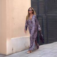 Isabel | Robe maxi élégante et fluide avec imprimé paisley