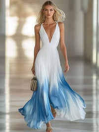Sanne | Elegant maxi dress with stylish color gradient