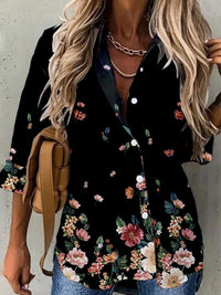 Aurora Elegante Lange Mouwen Blouse