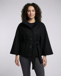 Juliane | Elegant women's wrap jacket with stand-up collar and belt