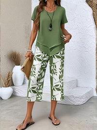Lilly | Conjunto de dos piezas cómodo y transpirable con estampado de hojas