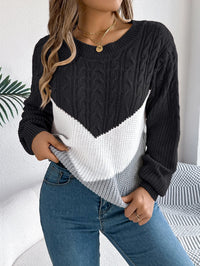Fleur | Gebreide Chevron Trui Met Tijdloze Elegantie