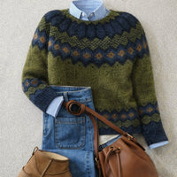 Mila | Nordic Gebreide Trui Met Fair Isle Patroon