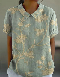 Marivelle | Romantische Vintage Bloemen Blouse met Comfortabele Pasvorm