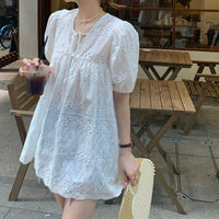 Fresh Summer French White Top