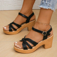 Sofia | Modern and comfortable woven platform sandals