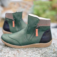 Lotte | Elegantes botines de cuero impermeables con cremallera