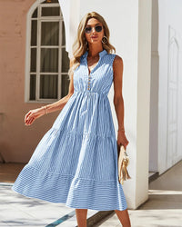 Sommerbereit Gestreiftes Hemdkleid