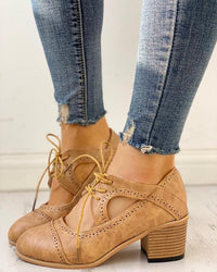 Zeineb | Zapatos Oxford cómodos y elegantes con tacón bloque