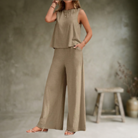 Noëlle | Elegant Two-Piece Linen-Look Set