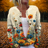 Olivia | Vintage Printed Vest with Floral Pattern
