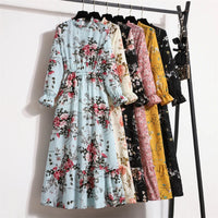 Epke Herbstlanges Maxi Kleid mit Blumenmuster
