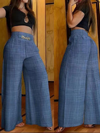 ChicElegance Summer High Waist Wide Leg Pants