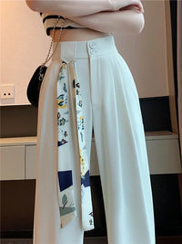 JunoBelle Elegant White Suit Pants