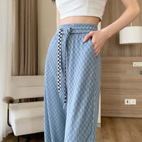 Fashion Splendor High-Waisted Ice Silk Bell Bottoms