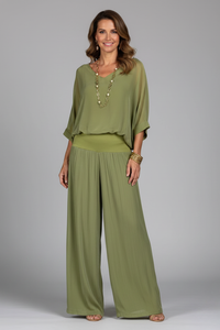Petra | Elegant and comfortable two-piece set with wide legs