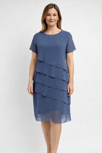 Johanna | Robe élégante et festive avec superposition transparente
