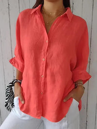 Jennifer | Elegant long-sleeve blouse in plus sizes