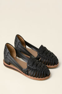 Andrea | Casual geweven leren Huarache sandalen
