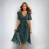 Lara | Elegante en Comfortabele V-Hals Zomerjurk