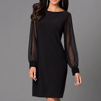 Jozefien | Mini-robe élégante avec manches transparentes