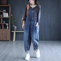 Retro Denim Jumpsuit for Women