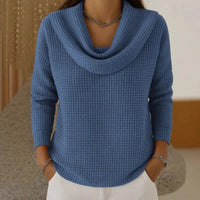 Marieke | Eleganter Damenpullover mit Rollkragen und Waffelstruktur