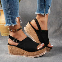 Esmee | Casual platform-sandalen met sleehak