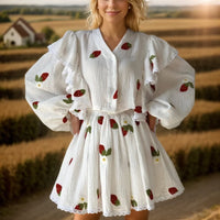 Flora : Ensemble deux pièces coton et lin estival