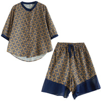 Conjunto de Shorts de Algodón y Lino de Verano Veluna