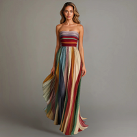Elvera | Bequemer und luftiger sommerlicher Bandeau-Maxikleid