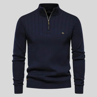 Kasper | Pull à demi-fermeture éclair moderne et confortable en tricot