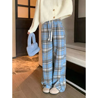Fashionista Trends Pantaloni a Blocchi di Colore a Quadri con Vita Alta