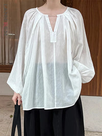 Tropical Butterfly Summer Blouse