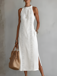 Zakiya | Elegante y ligera vestido midi bordado