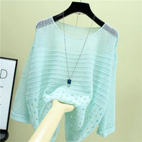 Top Cardigan Blanco de Seda Helada con Detalles Calados