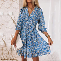 Lily | Sommerliches Mini-Kleid mit V-Ausschnitt