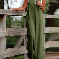 Sanne | Luftiger Leinen-Jumpsuit mit weitem Bein